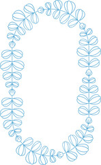 Floral Wreaths and Leaves Wedding Decoration Illustration
