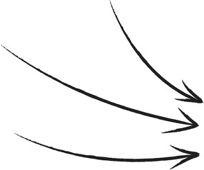 Hand-Drawn Black Arrow Graphic