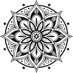 black and white flower