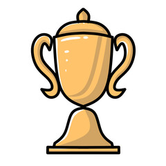 
trophy icon with an orange crown