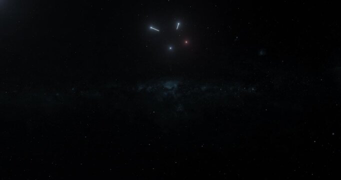Crux constellation in the outer space