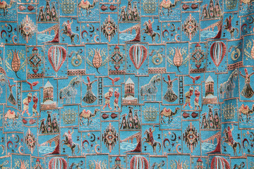A traditional fabric with a local pattern from central Anatolia in Turkey.