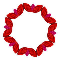 Leaf circle border frame clipart
