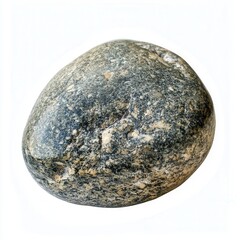 Fototapeta premium Smooth grey river rock isolated on white