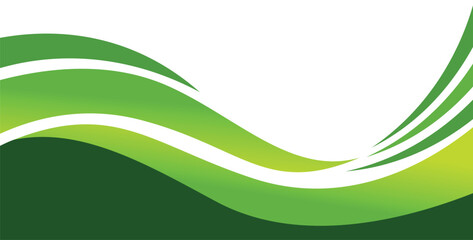 Modern green gradient banner background. Graphic design banner pattern background template with dynamic wave shapes