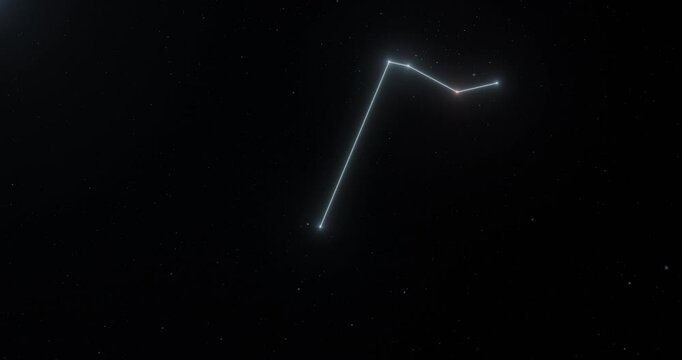 Horologium constellation in the outer space