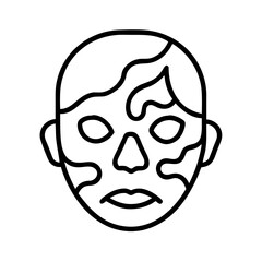 camo face paint icon, camo face paint line art - simple line art of camo face paint, perfect for camo face paint logos and icons and themed design 