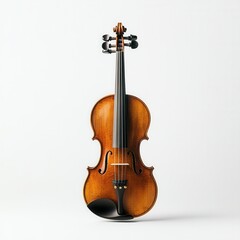 Fototapeta premium Studio Violin, Music Instrument, White Background
