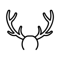 deer antlers icon, deer antlers line art - simple line art of deer antlers, perfect for deer antlers logos and icons and themed design 