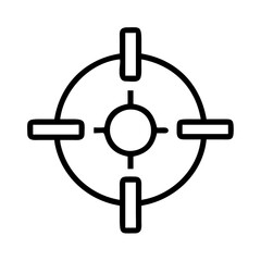 crosshairs icon, crosshairs line art - simple line art of crosshairs, perfect for crosshairs logos and icons and themed design 
