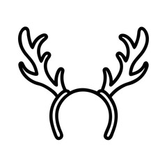 deer antlers icon, deer antlers line art - simple line art of deer antlers, perfect for deer antlers logos and icons and themed design 