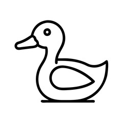 duck decoy icon, duck decoy line art - simple line art of duck decoy, perfect for duck decoy logos and icons and themed design 