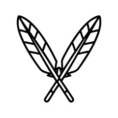 game bird feathers icon, game bird feathers line art - simple line art of game bird feathers, perfect for game bird feathers logos and icons and themed design 