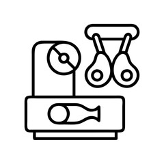 game meat processing icon, game meat processing line art - simple line art of game meat processing, perfect for game meat processing logos and icons and themed design 