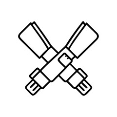 hunter s safety belt icon, hunter s safety belt line art - simple line art of hunter s safety belt, perfect for hunter s safety belt logos and icons and themed design 