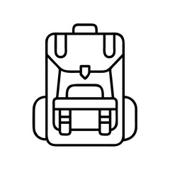 hunting backpack icon, hunting backpack line art - simple line art of hunting backpack, perfect for hunting backpack logos and icons and themed design 