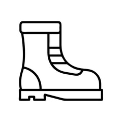 hunting boots icon, hunting boots line art - simple line art of hunting boots, perfect for hunting boots logos and icons and themed design 