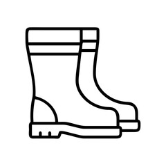 hunting boots icon, hunting boots line art - simple line art of hunting boots, perfect for hunting boots logos and icons and themed design 