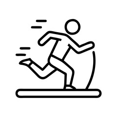 high intensity jog icon, high intensity jog line art - simple line art of high intensity jog, perfect for high intensity jog logos and icons and themed design 