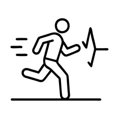 interval running icon, interval running line art - simple line art of interval running, perfect for interval running logos and icons and themed design 