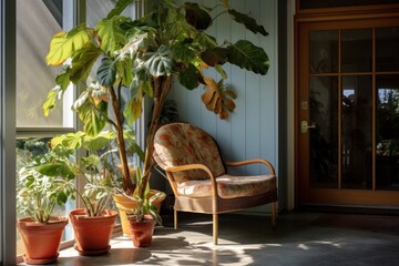 Obraz premium Potted plant architecture furniture building.