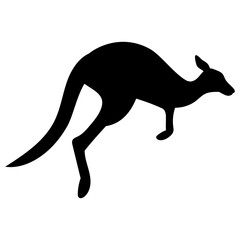 Kangaroo Jumping Silhouette illustration