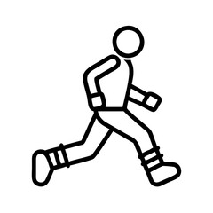 jogging with ankle weights icon, jogging with ankle weights line art - simple line art of jogging with ankle weights, perfect for jogging with ankle weights logos and icons and themed design 