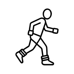 jogging with ankle weights icon, jogging with ankle weights line art - simple line art of jogging with ankle weights, perfect for jogging with ankle weights logos and icons and themed design 