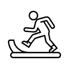 marathon training icon, marathon training line art - simple line art of marathon training, perfect for marathon training logos and icons and themed design 