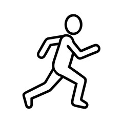 person jogging icon, person jogging line art - simple line art of person jogging, perfect for person jogging logos and icons and themed design 