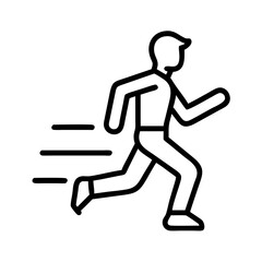 person jogging icon, person jogging line art - simple line art of person jogging, perfect for person jogging logos and icons and themed design 