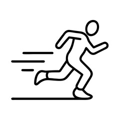 runner s cadence icon, runner s cadence line art - simple line art of runner s cadence, perfect for runner s cadence logos and icons and themed design 
