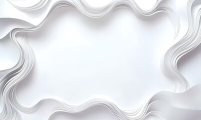 Curled White Paper Edge with Shadow, Softly illuminated edge of white paper revealing delicate curves and subtle shadows, enhancing texture and depth.