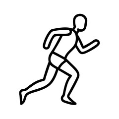 runner s posture icon, runner s posture line art - simple line art of runner s posture, perfect for runner s posture logos and icons and themed design 