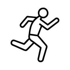 running arm swing icon, running arm swing line art - simple line art of running arm swing, perfect for running arm swing logos and icons and themed design 