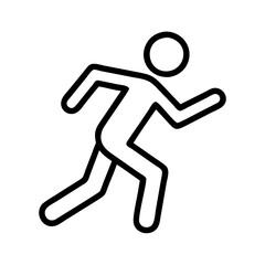 running arm swing icon, running arm swing line art - simple line art of running arm swing, perfect for running arm swing logos and icons and themed design 