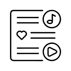 running playlist icon, running playlist line art - simple line art of running playlist, perfect for running playlist logos and icons and themed design 