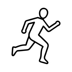 running posture guide icon, running posture guide line art - simple line art of running posture guide, perfect for running posture guide logos and icons and themed design 