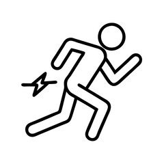 running posture guide icon, running posture guide line art - simple line art of running posture guide, perfect for running posture guide logos and icons and themed design 