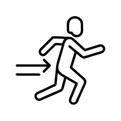 running posture guide icon, running posture guide line art - simple line art of running posture guide, perfect for running posture guide logos and icons and themed design 