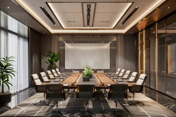 Meeting room with luxury modern interior, version 54