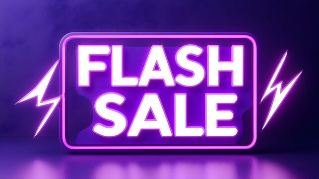 Dynamic Flash Sale Banner, bold white text on vibrant background, eye-catching design, perfect for promoting limited-time offers.