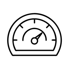 speedometer icon, speedometer line art - simple line art of speedometer, perfect for speedometer logos and icons and themed design 
