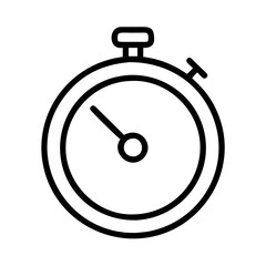 stopwatch icon, stopwatch line art - simple line art of stopwatch, perfect for stopwatch logos and icons and themed design 