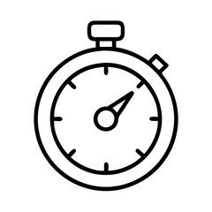 stopwatch icon, stopwatch line art - simple line art of stopwatch, perfect for stopwatch logos and icons and themed design 