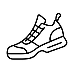 trail running shoes icon, trail running shoes line art - simple line art of trail running shoes, perfect for trail running shoes logos and icons and themed design 