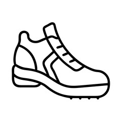trail running shoes icon, trail running shoes line art - simple line art of trail running shoes, perfect for trail running shoes logos and icons and themed design 