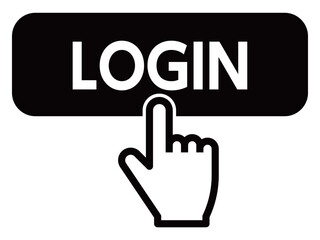 ログインボタンを押す指