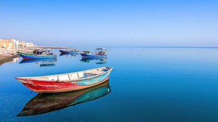 Fishing Boats at Calm Harbor