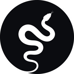 Snake logo. Isolated snake on white background